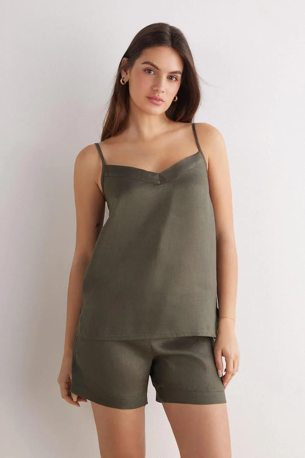 Woman's The Pure Linen Top in Linen Fabric
