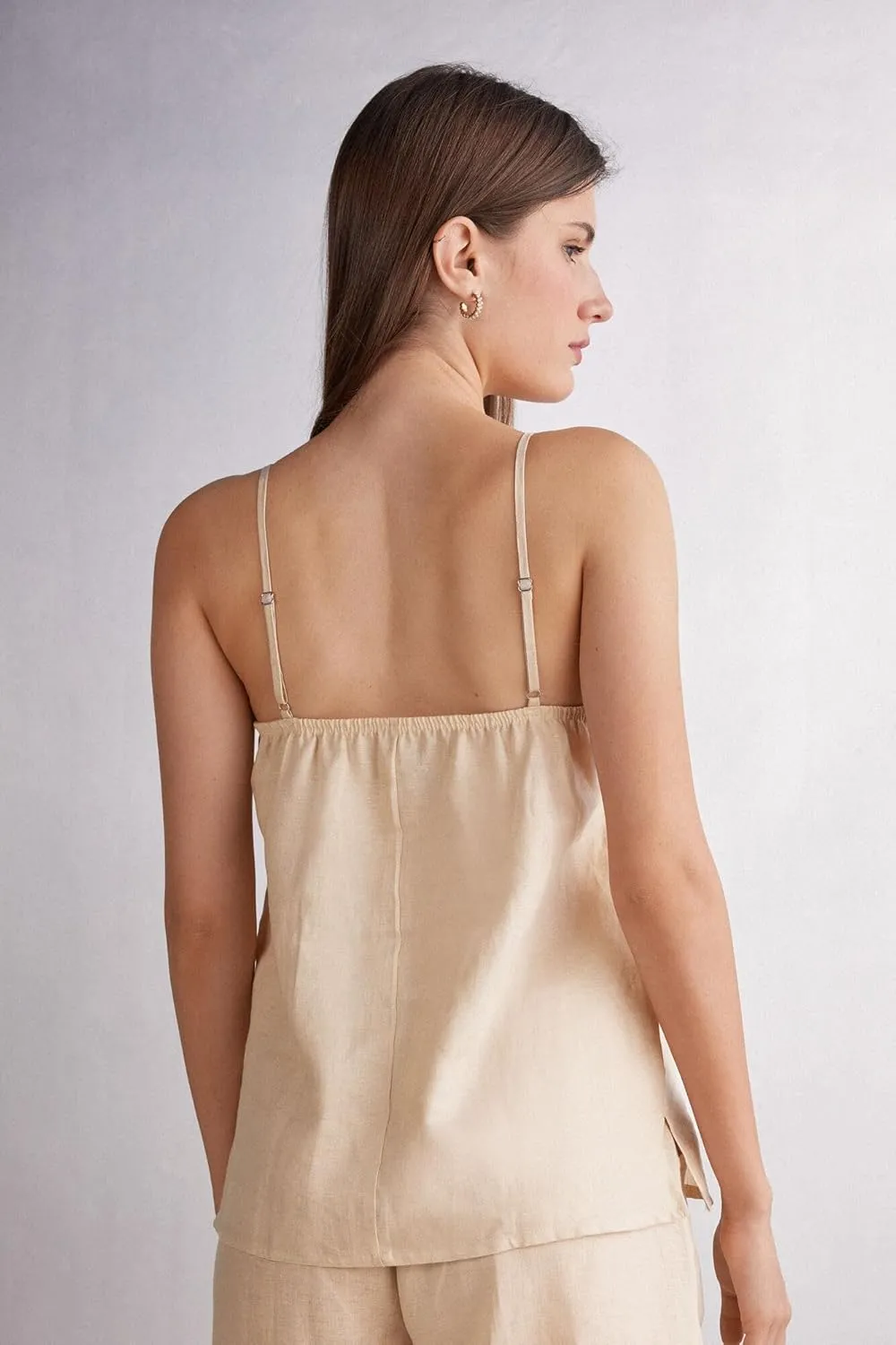 Woman's The Pure Linen Top in Linen Fabric