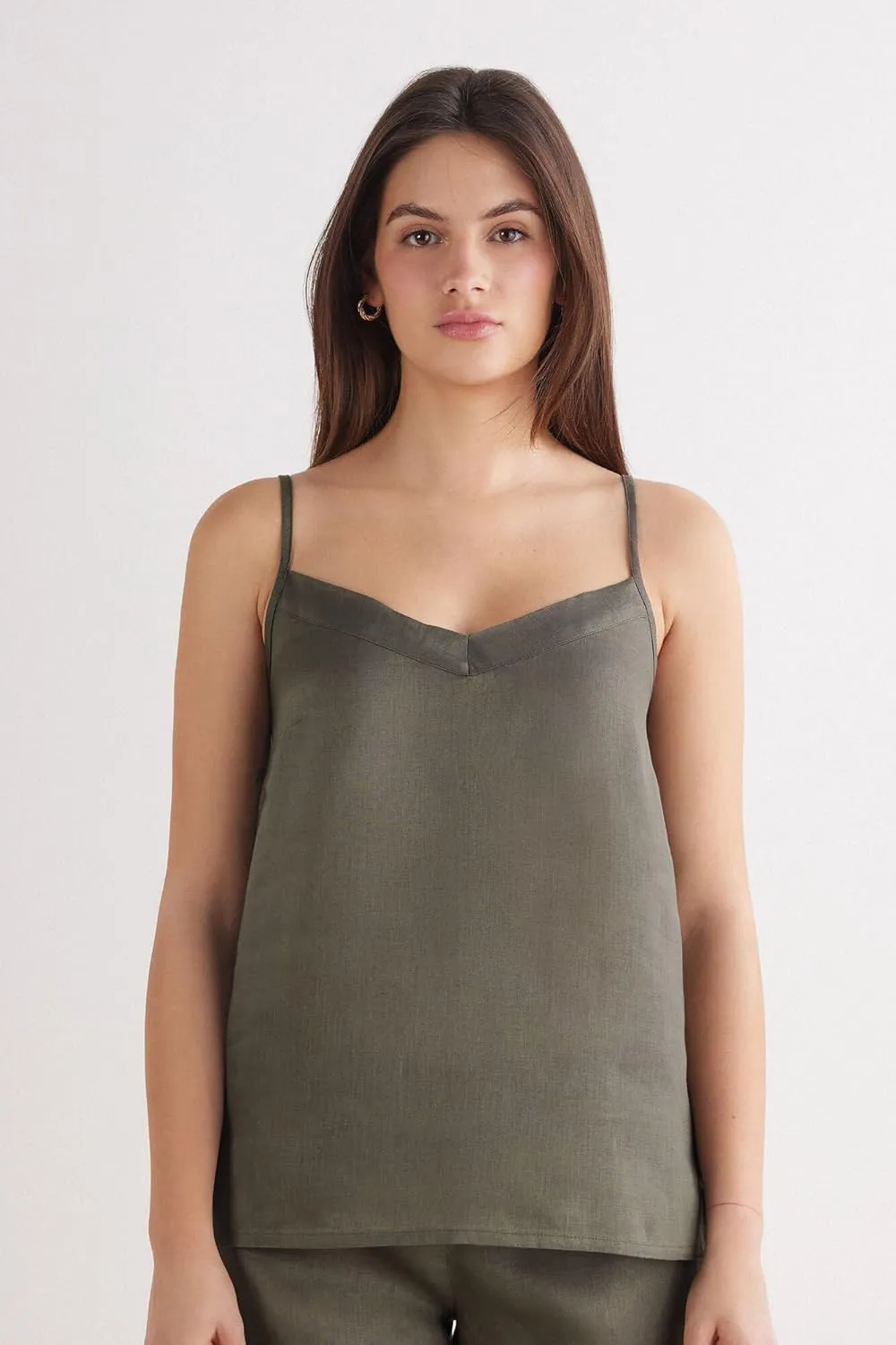 Woman's The Pure Linen Top in Linen Fabric