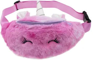 Women Girls Kids Fluffy Fuzzy Unicorn Fanny Pack Tie Dye Rainbow Waist Pack Crossbody Purse Chest Bum Belt Bag