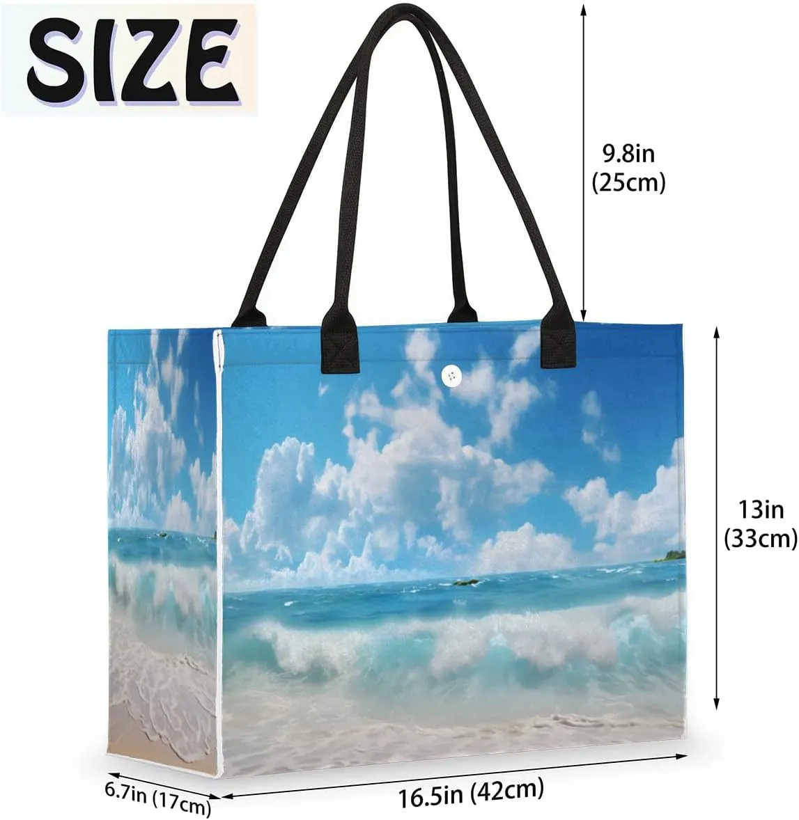 Womens Birthday Gifts Tote Bag Whirl Waves Sea Beach Bags for Women Handbags