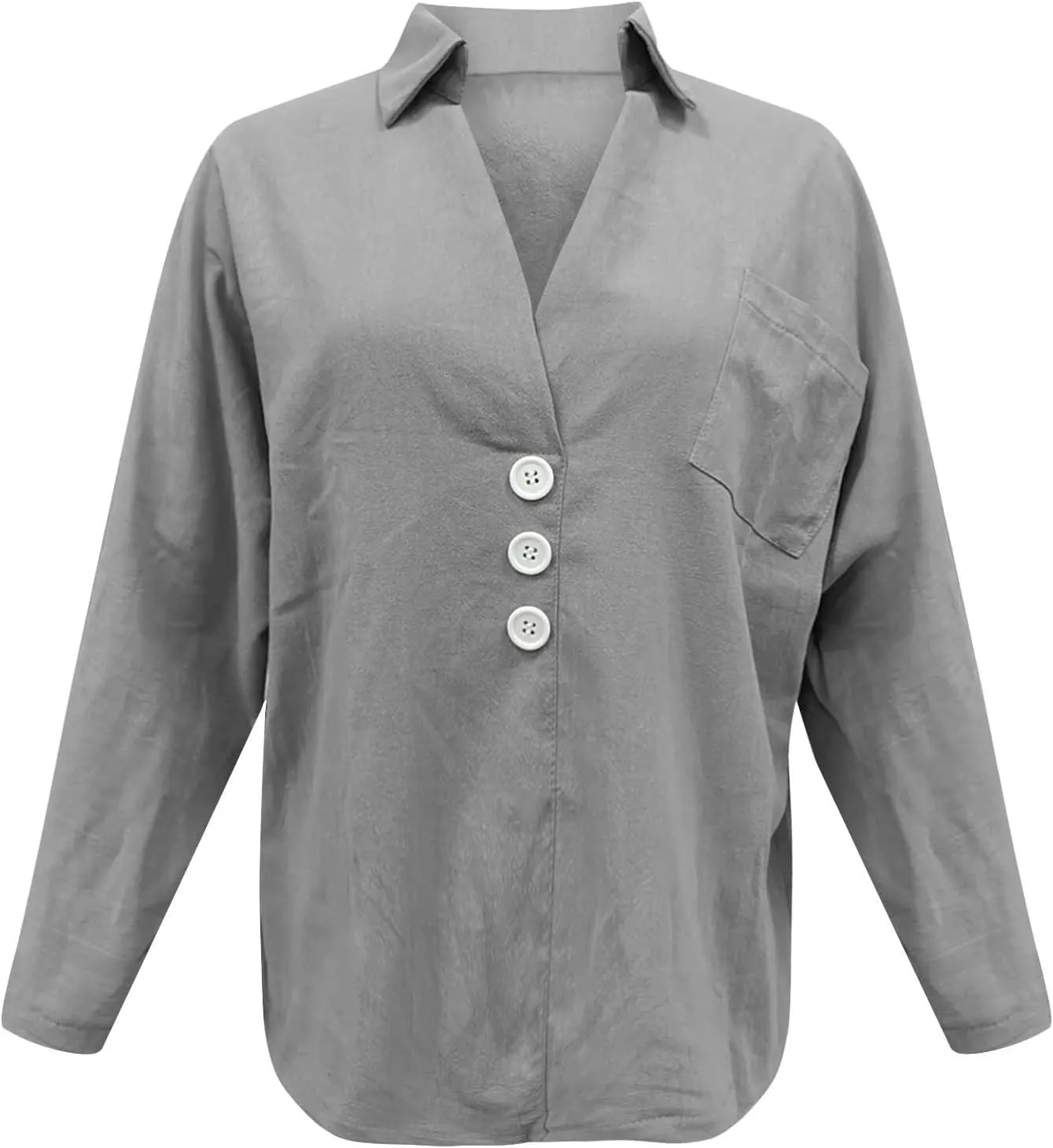 Womens Long Sleeve Button Down Women's Floral Butterfly Print Natural Autumn Casual Long Sleeve Loose Fit Collared