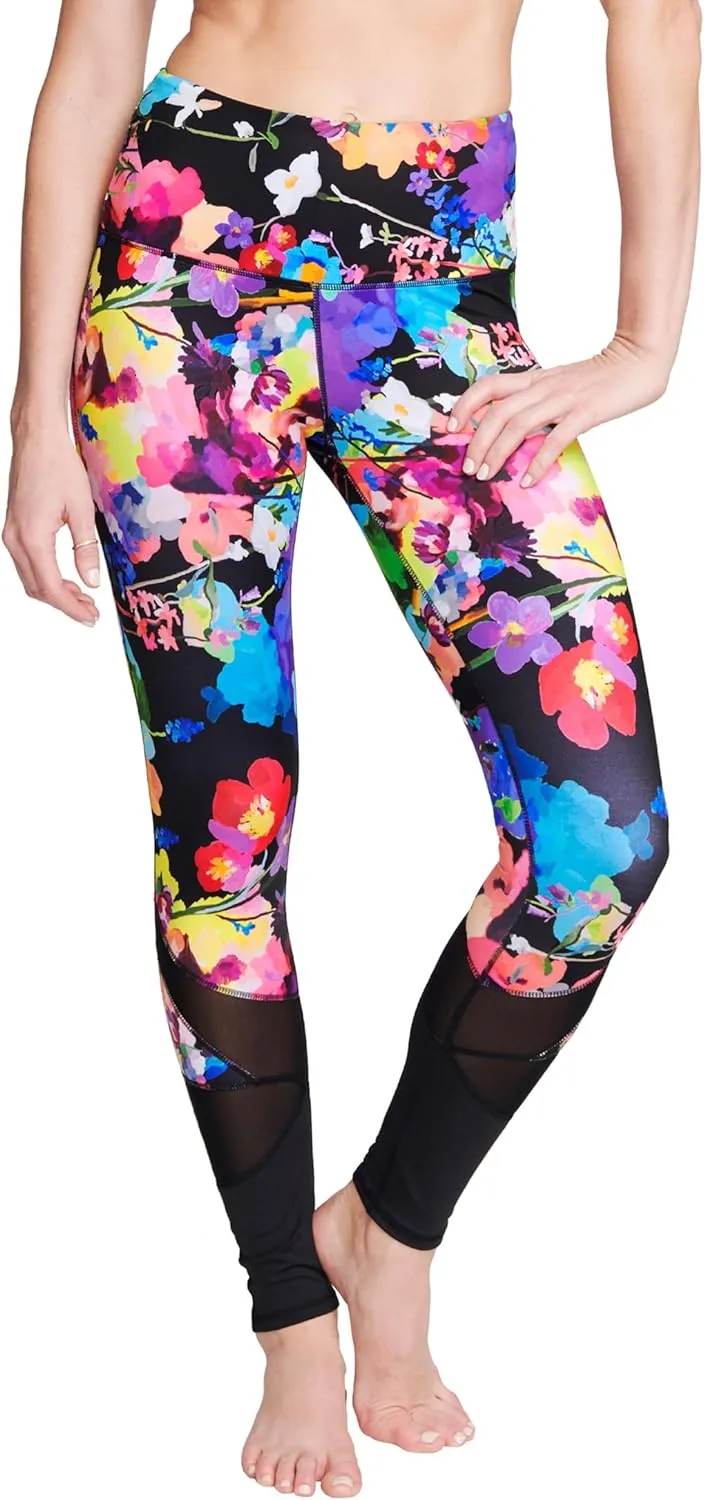 Womens Printed Leggings w/Pocket – High Waist, Tummy Control, Full Length - Perfect for Yoga & Workouts