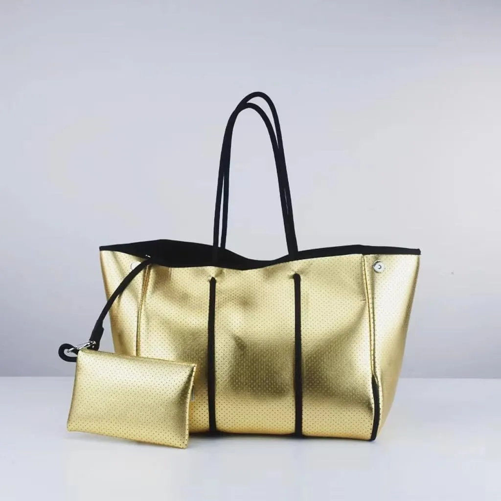XPONNI Neoprene Large Beach Tote Bag for Women - Pool, Gym, Travel