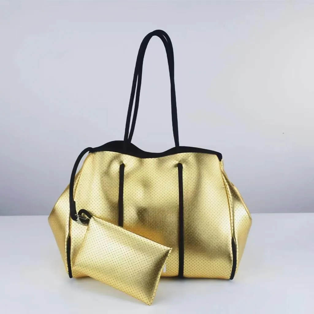 XPONNI Neoprene Large Beach Tote Bag for Women - Pool, Gym, Travel