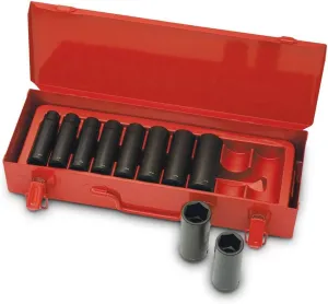 XS410LT 1/2-Inch Long Drive Socket 10 Piece Set