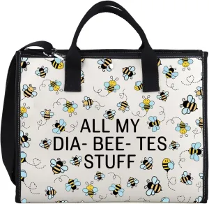 XYANFA Bee Diabetes Bag Type 1 Type 2 Diabetic Medical Bag Supply Storage Diabetes Organization All My Diabeetes Stuff