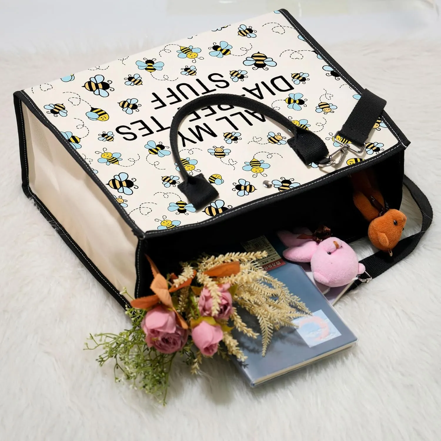 XYANFA Bee Diabetes Bag Type 1 Type 2 Diabetic Medical Bag Supply Storage Diabetes Organization All My Diabeetes Stuff