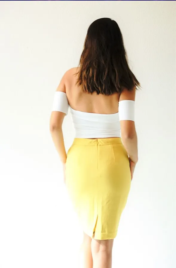 Yellow Pencil Skirt