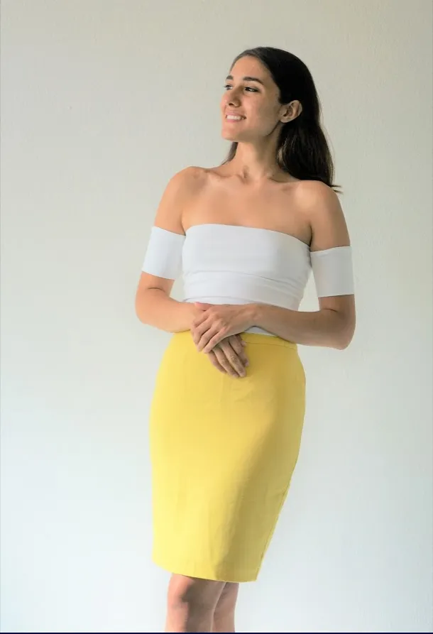 Yellow Pencil Skirt