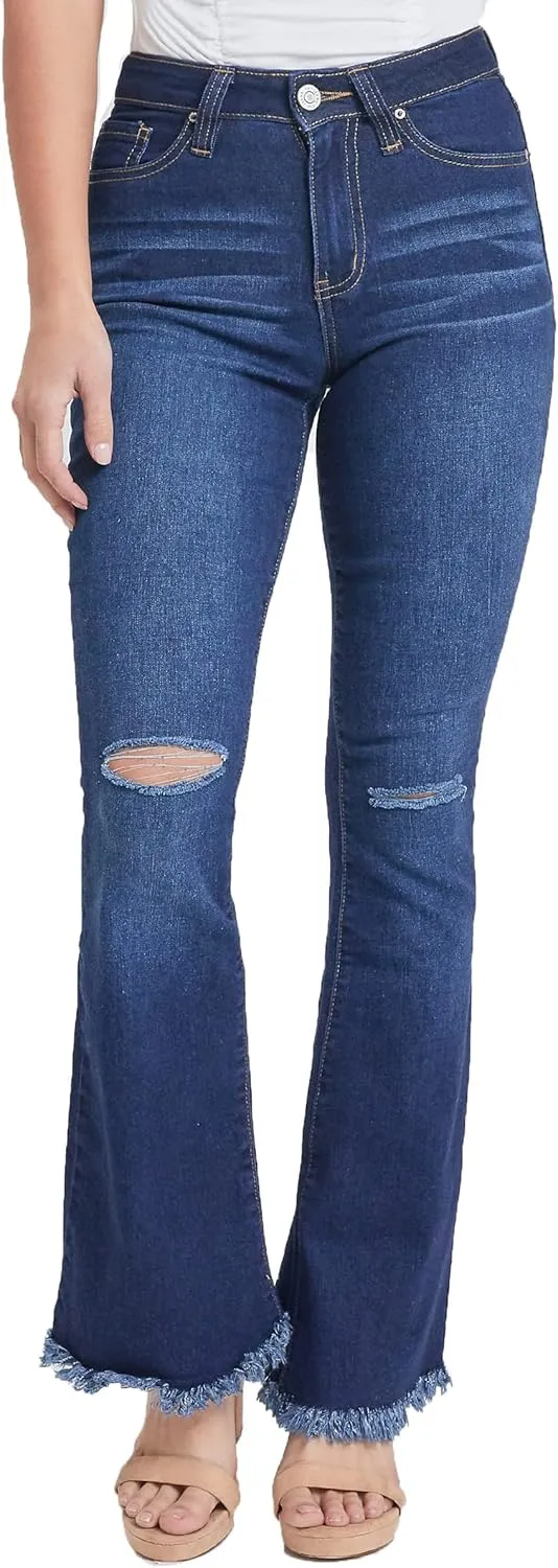 YMI Womens High-Rise Super Flare Jean