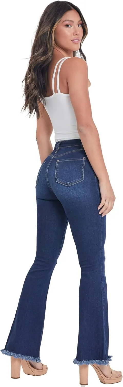 YMI Womens High-Rise Super Flare Jean