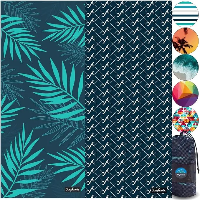 Youphoria Microfiber Travel Towel Fast Drying Lightweight - Quick Dry Towel for Camping, Beach, Backpacking, Hiking & Sport