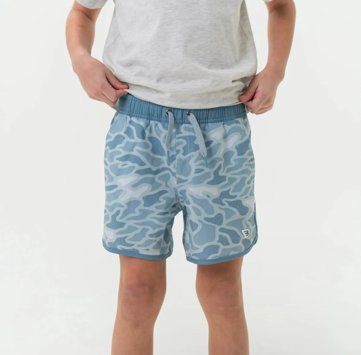 Youth Seaside Camo Swim Trunks