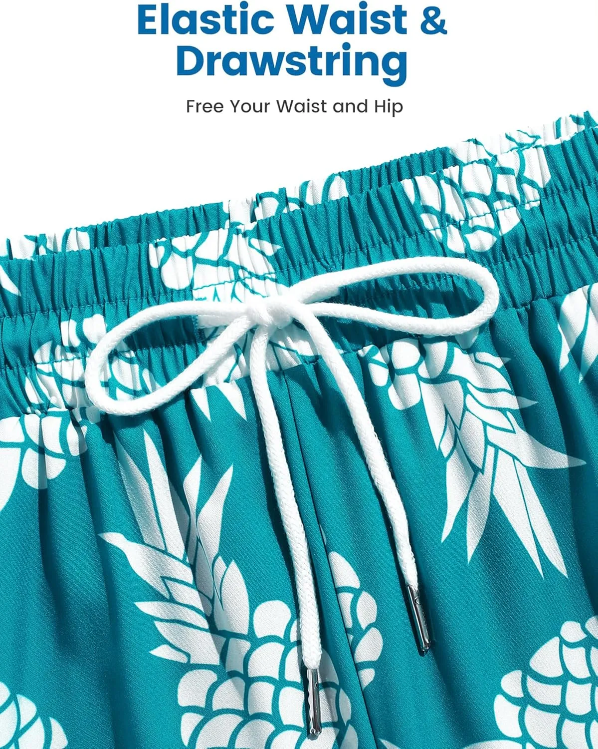 ZAFUL Mens Swim Trunks Quick Dry Swim Shorts Pocket Mesh Lining 2 in 1 Board Short Elastic Waistband Swimwear Bathing Suit