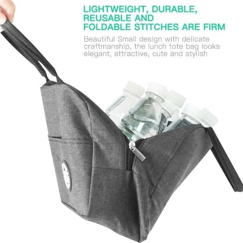 ZEVORA Insulated Lunch Bag for Office School Picnic (MULTI-COLOURS)