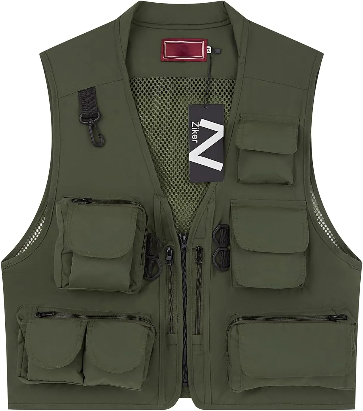 Ziker Women Mesh Breathable Outdoor Quick Dry Safair Cargo Fishing Travel Vest with Multiple Pockets