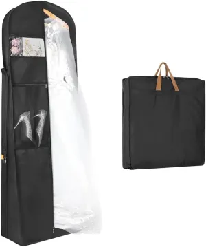 Zilink 72" Wedding Dress Garment Bag Dress Bags for Gowns Bridal Dress Travel Bag with 12”Gusseted and Accessory Pockets for Wedding Dress, Puffy Gowns [Upgraded Version]